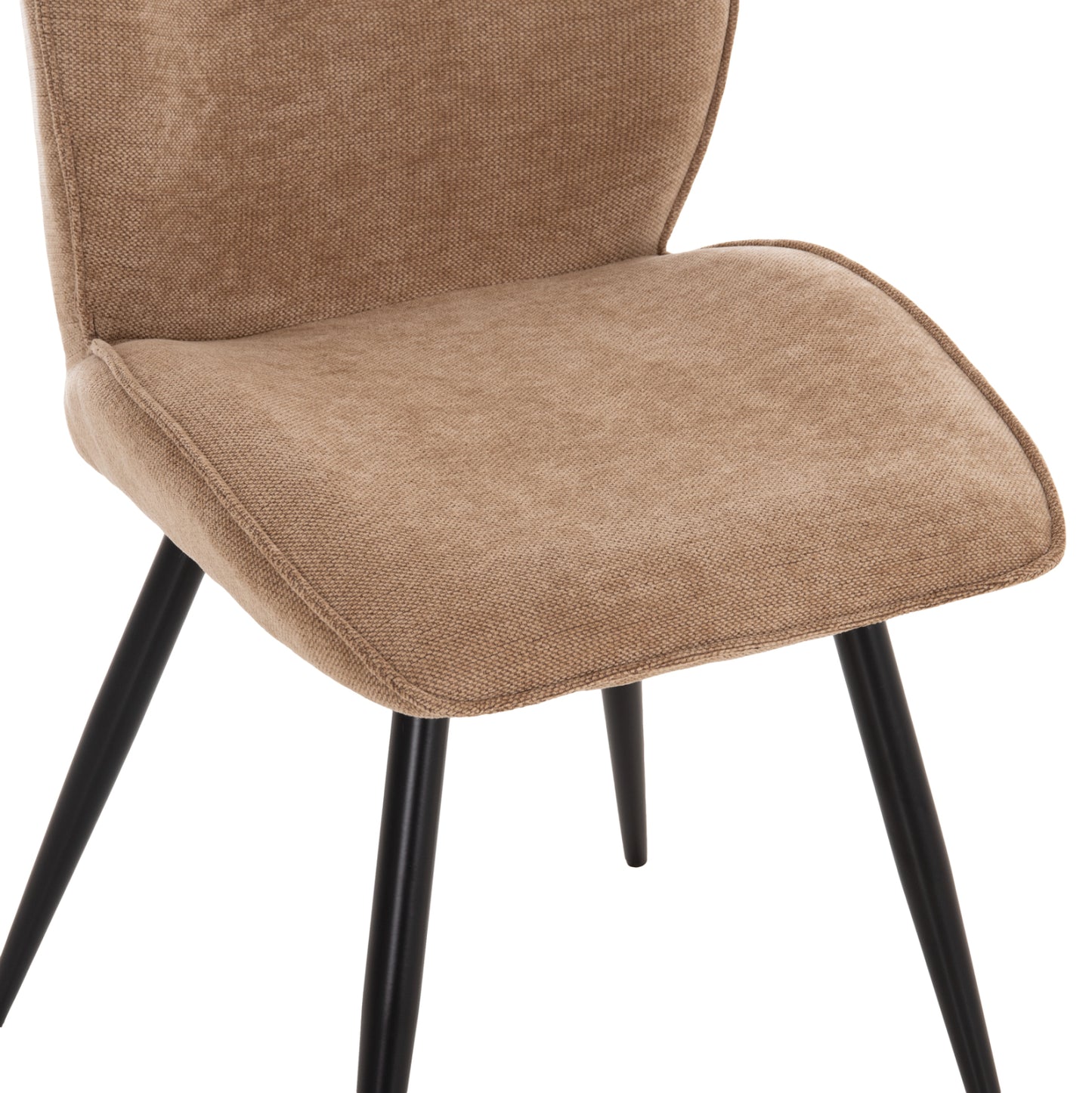 Dining Chair Gaff Hm18425.03 Taupe Fabric-metal Black Legs 49x63x90hcm.