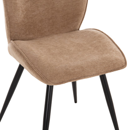 Dining Chair Gaff Hm18425.03 Taupe Fabric-metal Black Legs 49x63x90hcm.