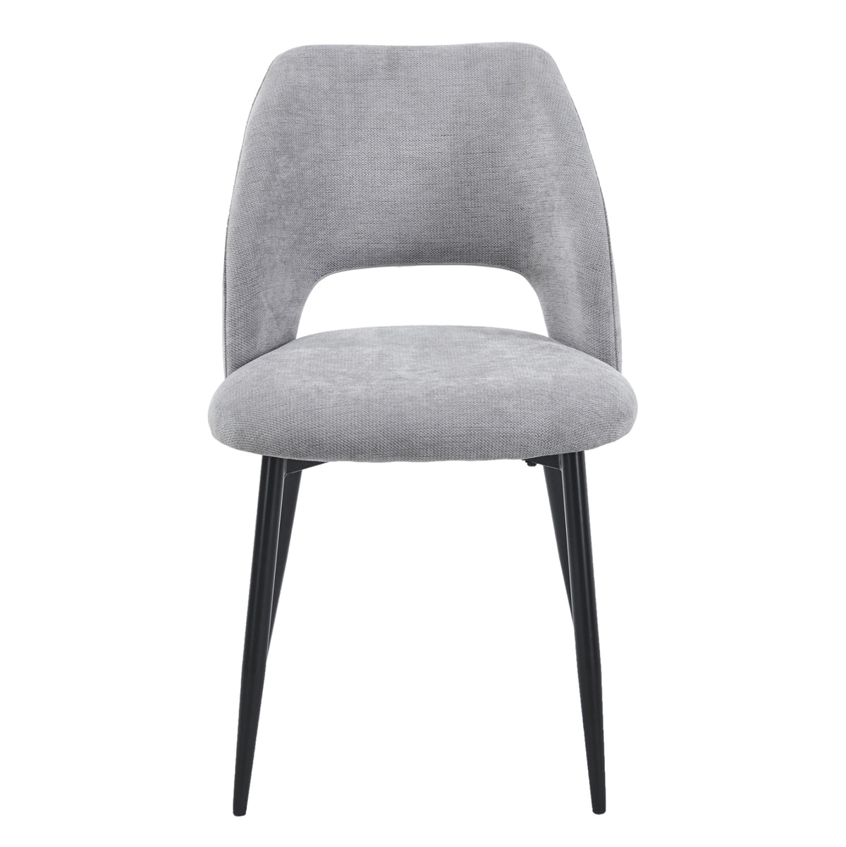 Dining Chair Lamett Hm18447.01 Grey Fabric-metal Black Legs 51x58x82hcm.