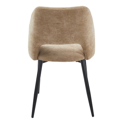 Dining Chair Lamett Hm18447.03 Taupe Fabric-metal Black Legs 51x58x82hcm.