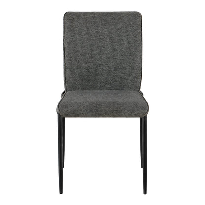 Dining Chair Breto Hm18468.01 Grey Fabric--metal Legs In Black 58x46x88hcm.