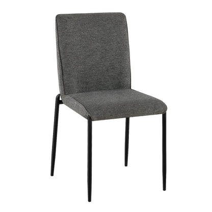 Dining Chair Breto Hm18468.01 Grey Fabric--metal Legs In Black 58x46x88hcm.