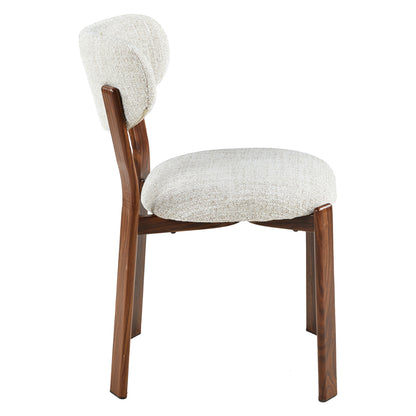 Dining Chair Ramen Hm18470.14 Light Grey Fabric--walnut Metal Legs 46x62.5x79hcm.
