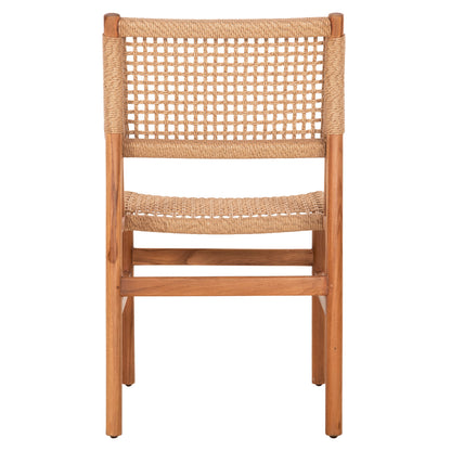 Dining Chair Diniz Hm6554 Teak Wood In Natural Color--synthetic Rope 48x60x84hcm.