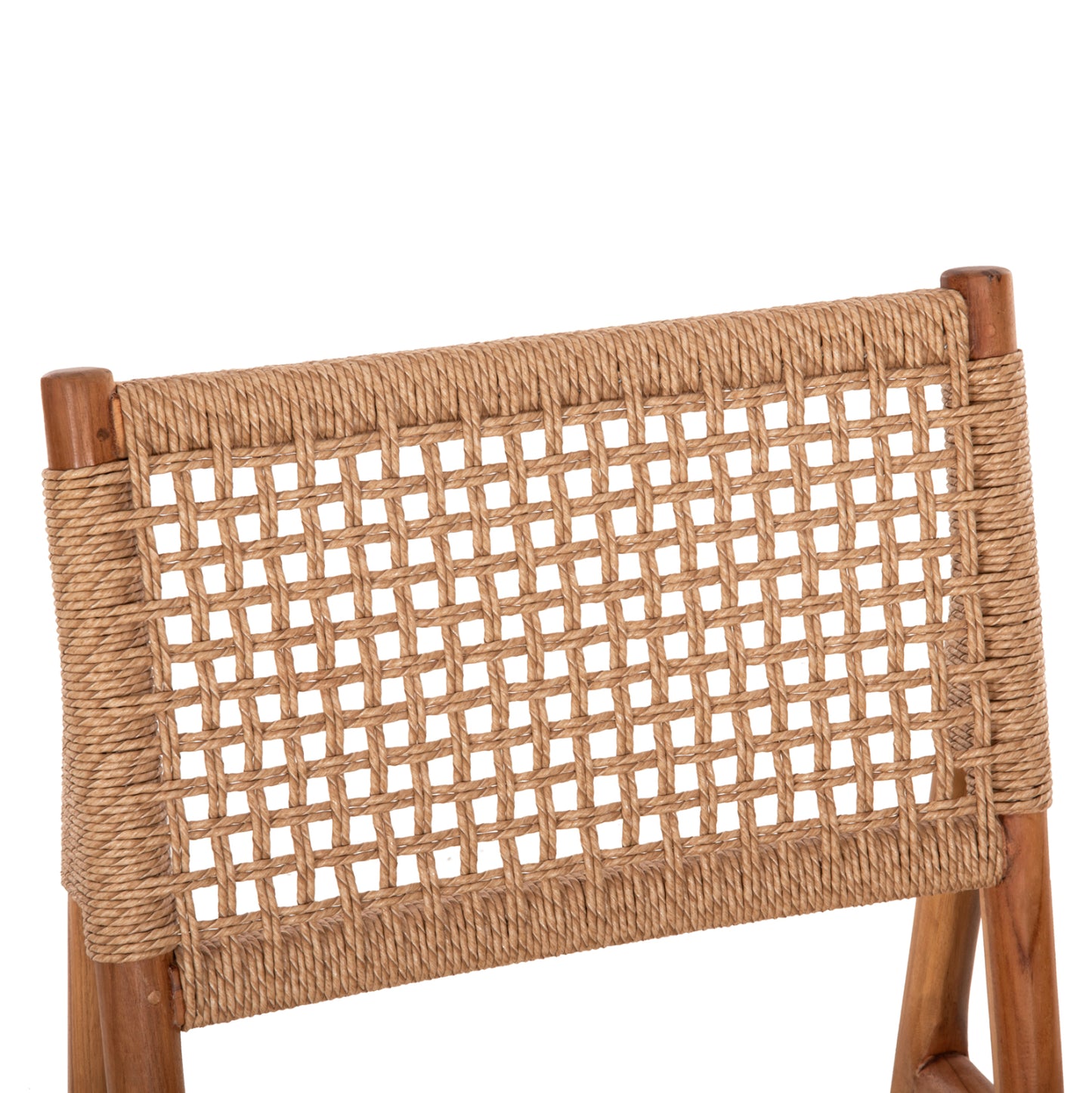 Dining Chair Diniz Hm6554 Teak Wood In Natural Color--synthetic Rope 48x60x84hcm.