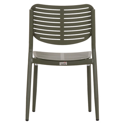 Dining Chair Hilliard Hm6645.07 Aluminum In Olive Green Color 46x54x78hcm