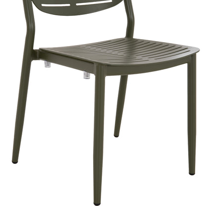 Dining Chair Hilliard Hm6645.07 Aluminum In Olive Green Color 46x54x78hcm