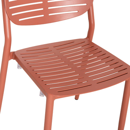 Dining Chair Hilliard Hm6645.08 Aluminum In Terracotta Color 46x54x78hcm