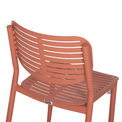 Dining Chair Hilliard Hm6645.08 Aluminum In Terracotta Color 46x54x78hcm