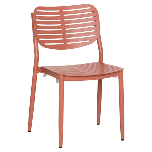 Dining Chair Hilliard Hm6645.08 Aluminum In Terracotta Color 46x54x78hcm
