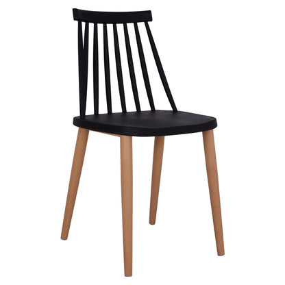 Dining Chair Hm8052.02 Vanessa Black With Metallic Legs 43x46,5x82cm