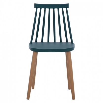 Dining Chair Hm8052.05 Vanessa Blue With Metallic Legs 43x41x82,5 Cm.