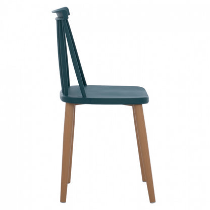 Dining Chair Hm8052.05 Vanessa Blue With Metallic Legs 43x41x82,5 Cm.