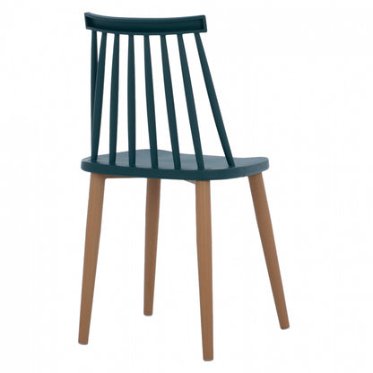 Dining Chair Hm8052.05 Vanessa Blue With Metallic Legs 43x41x82,5 Cm.
