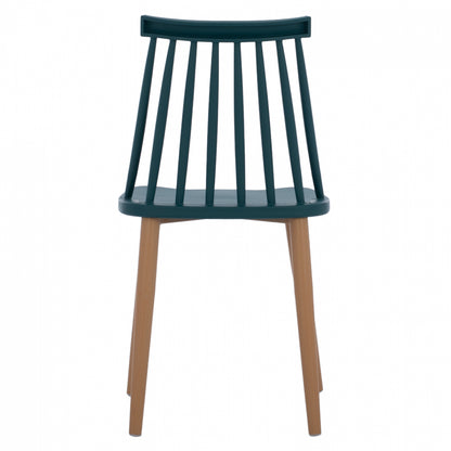 Dining Chair Hm8052.05 Vanessa Blue With Metallic Legs 43x41x82,5 Cm.