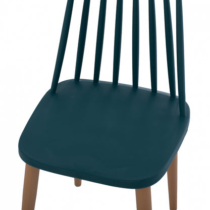 Dining Chair Hm8052.05 Vanessa Blue With Metallic Legs 43x41x82,5 Cm.