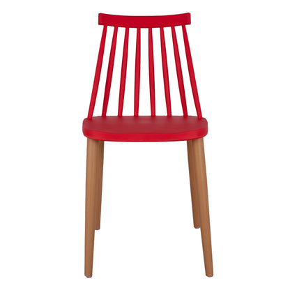 Dining Chair Hm8052.07 Vanessa Red With Metallic Legs 42,5x47x81,5cm