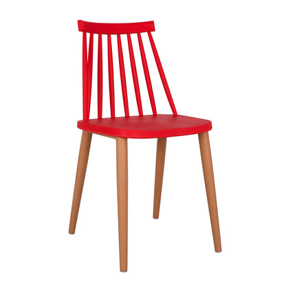 Dining Chair Hm8052.07 Vanessa Red With Metallic Legs 42,5x47x81,5cm