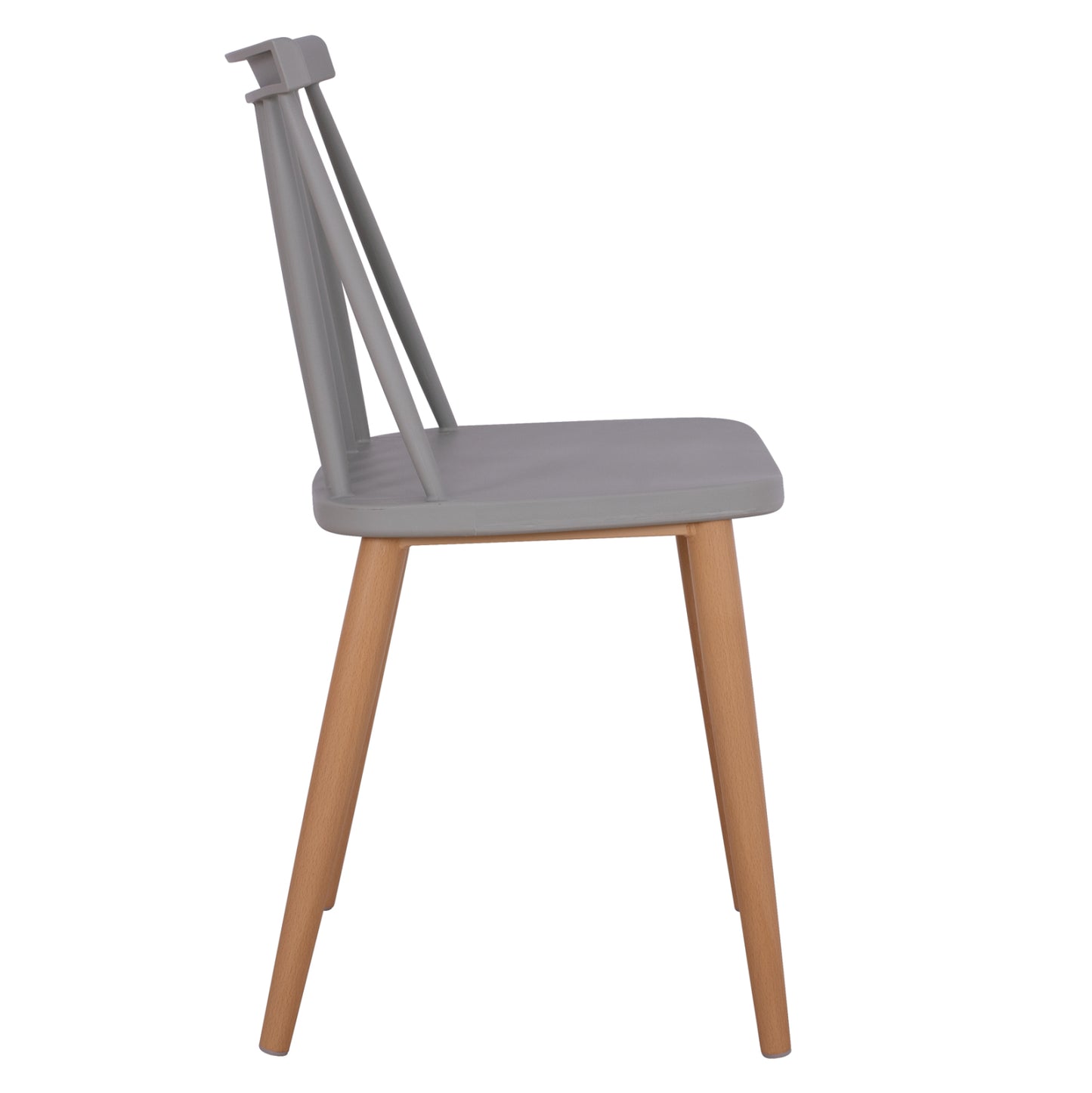 Dining Chair Hm8052.10 Vanessa Grey With Metallic Legs 43x46,5x82cm