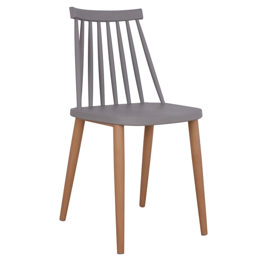 Dining Chair Hm8052.10 Vanessa Grey With Metallic Legs 43x46,5x82cm