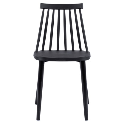 Dining Chair Hm8052.12 Vanessa Black With Metallic Black Legs 43x46,5x82 Cm.