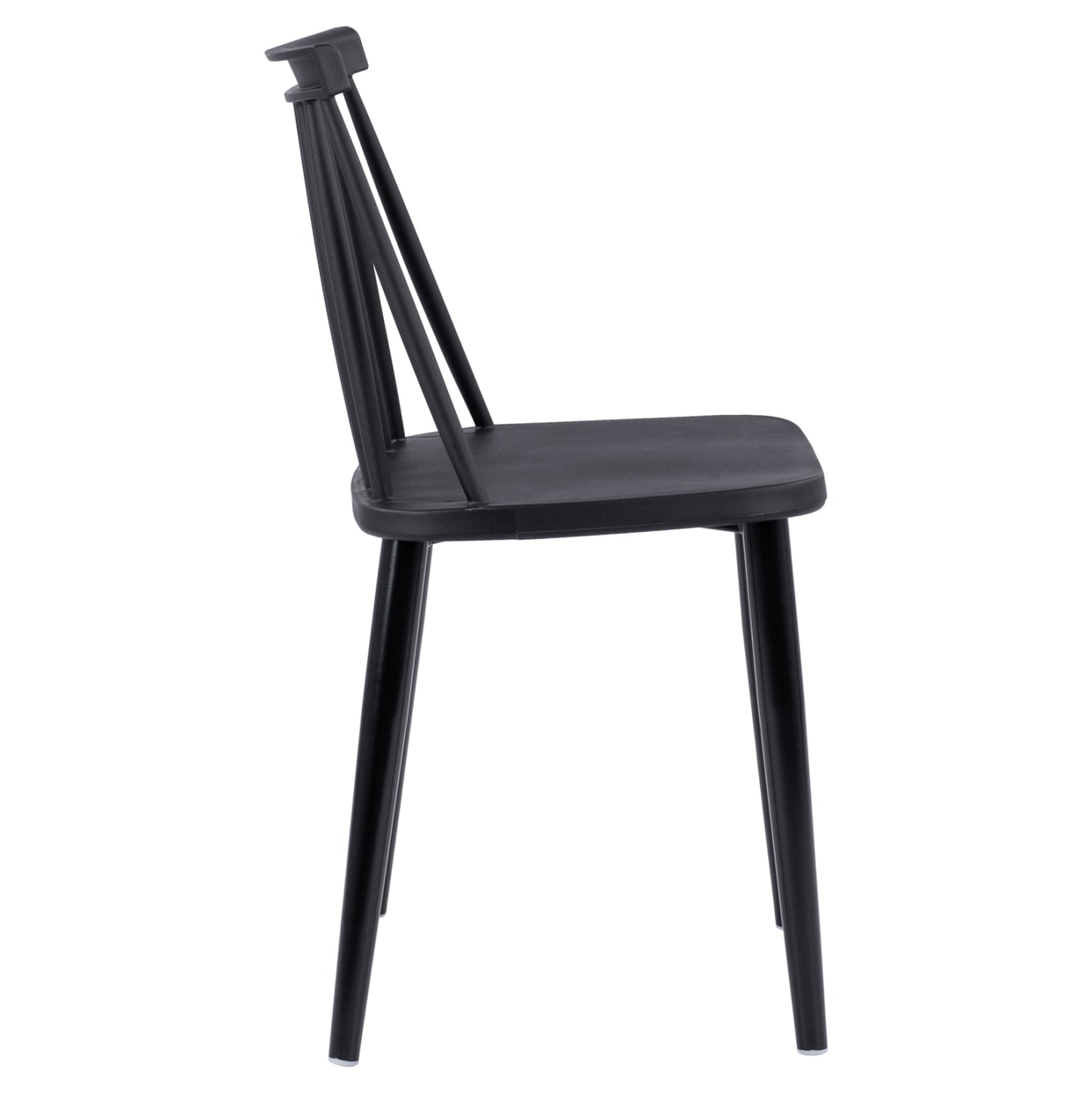 Dining Chair Hm8052.12 Vanessa Black With Metallic Black Legs 43x46,5x82 Cm.