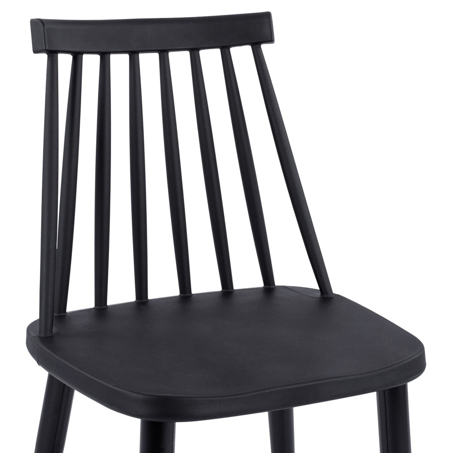 Dining Chair Hm8052.12 Vanessa Black With Metallic Black Legs 43x46,5x82 Cm.