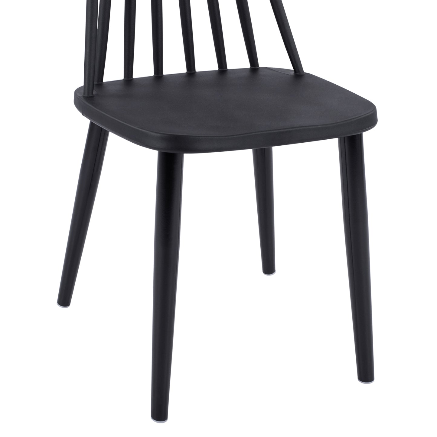 Dining Chair Hm8052.12 Vanessa Black With Metallic Black Legs 43x46,5x82 Cm.