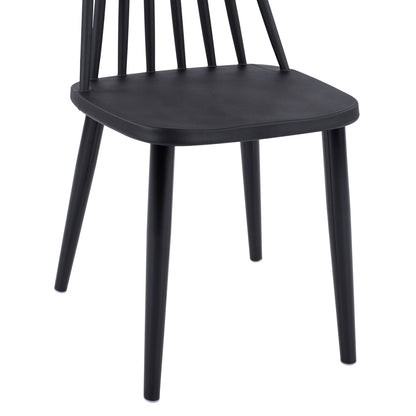 Dining Chair Hm8052.12 Vanessa Black With Metallic Black Legs 43x46,5x82 Cm.