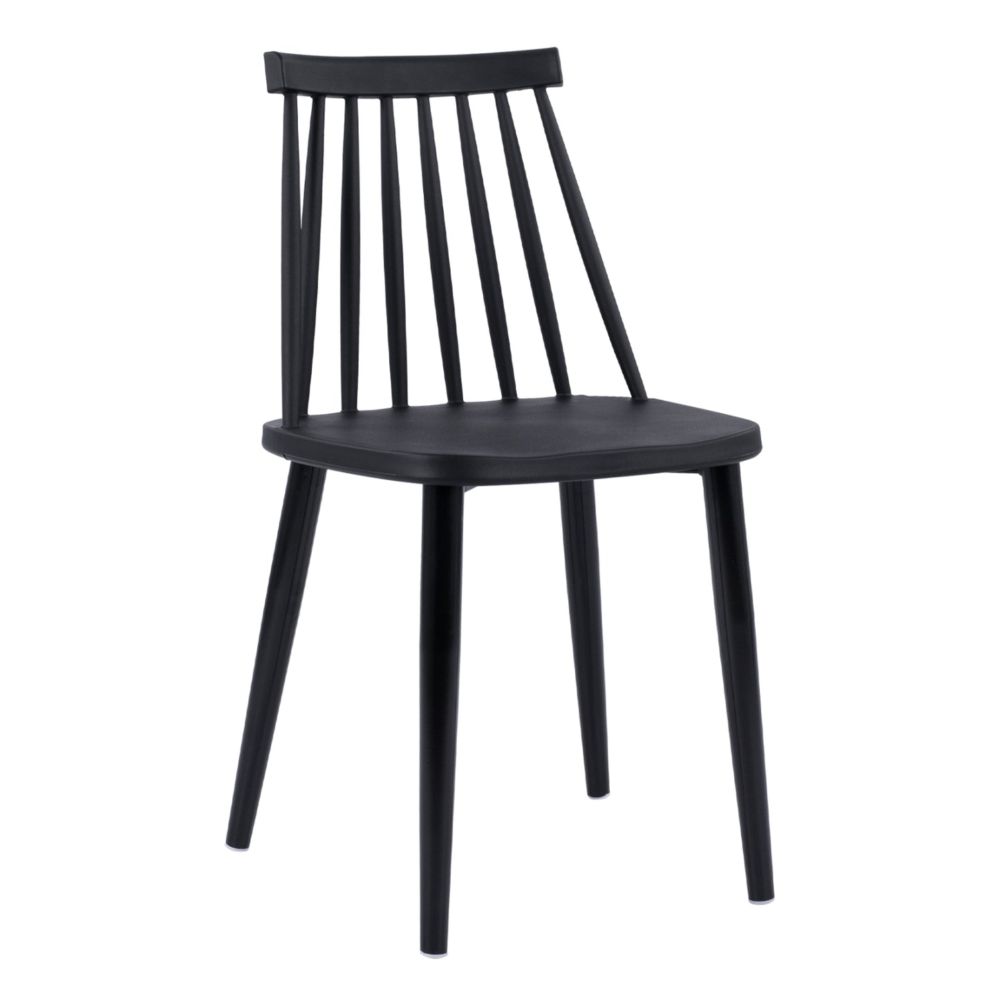 Dining Chair Hm8052.12 Vanessa Black With Metallic Black Legs 43x46,5x82 Cm.
