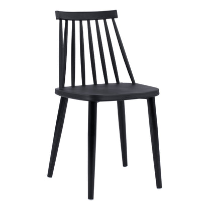 Dining Chair Hm8052.12 Vanessa Black With Metallic Black Legs 43x46,5x82 Cm.