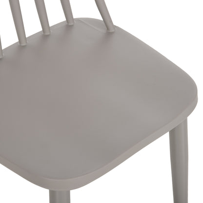 Dining Chair Hm8052.22 Vanessa Grey With Metallic Grey Legs 42.5x44x81h Cm.