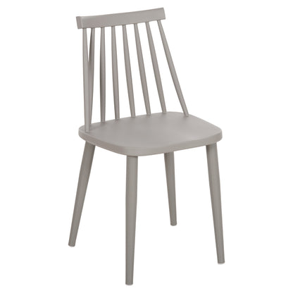 Dining Chair Hm8052.22 Vanessa Grey With Metallic Grey Legs 42.5x44x81h Cm.