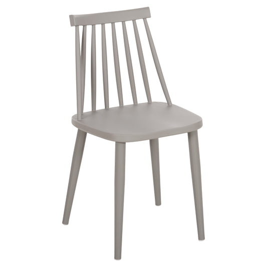 Dining Chair Hm8052.22 Vanessa Grey With Metallic Grey Legs 42.5x44x81h Cm.