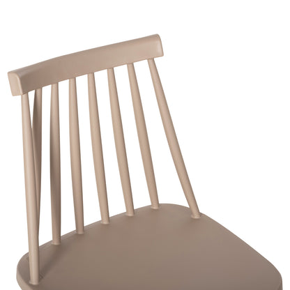 Dining Chair Hm8052.25 Vanessa Cappuccino With Metallic Legs 42.5x44x81h Cm.