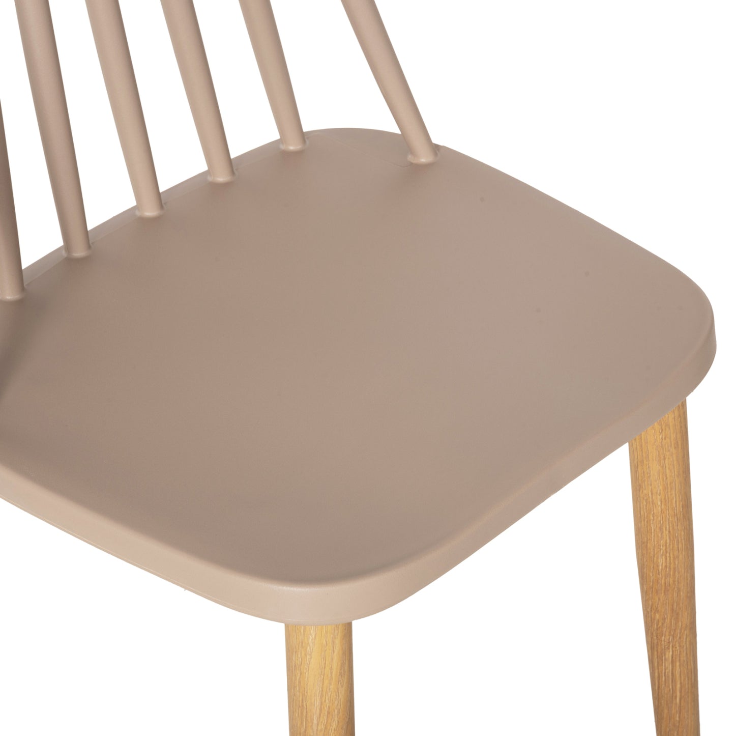 Dining Chair Hm8052.25 Vanessa Cappuccino With Metallic Legs 42.5x44x81h Cm.