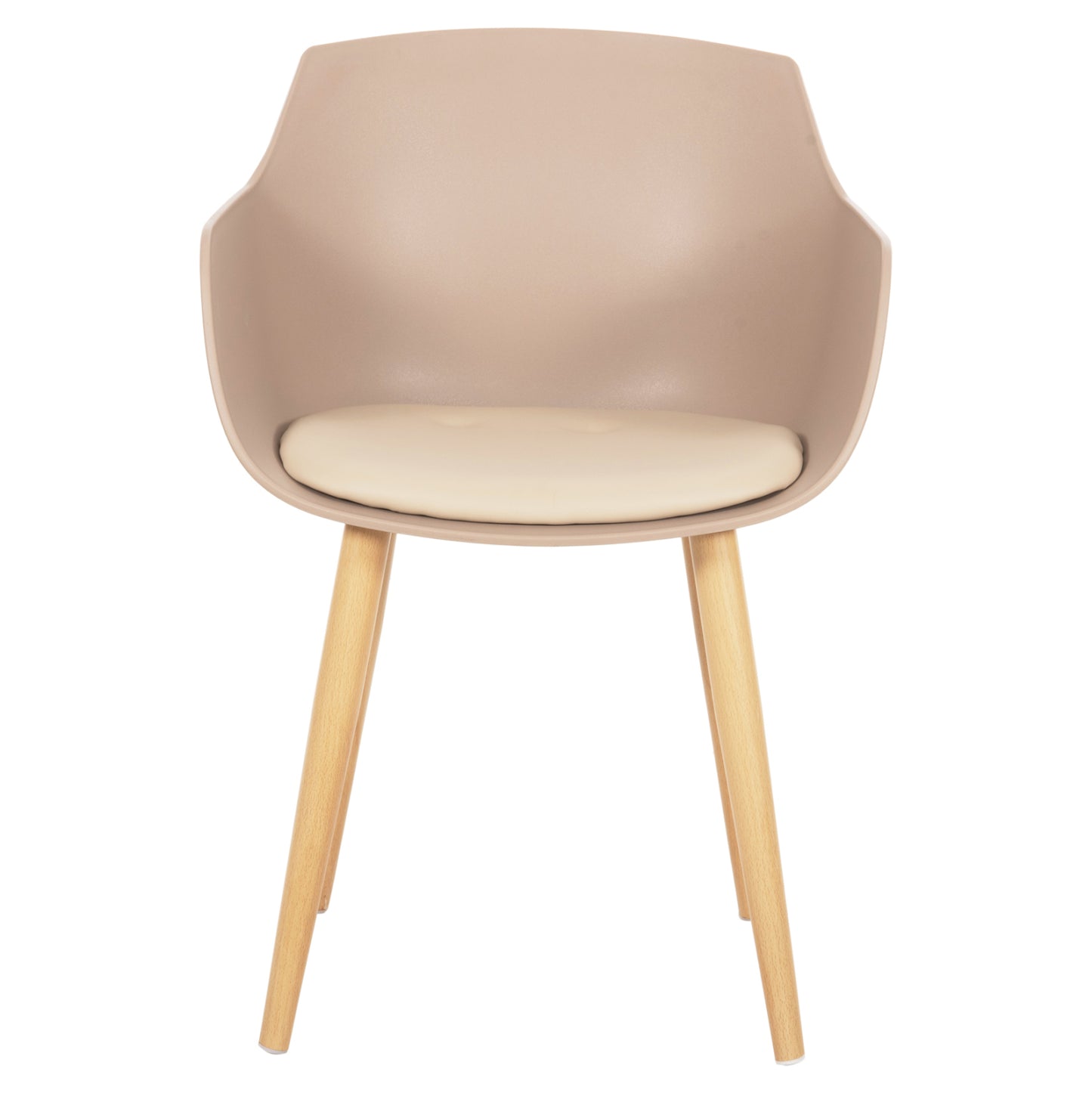 Dining Chair Lucie Hm8242.11 Cappuccino Pp-metal Legs In Wood Color 56x55.5x80hcm.