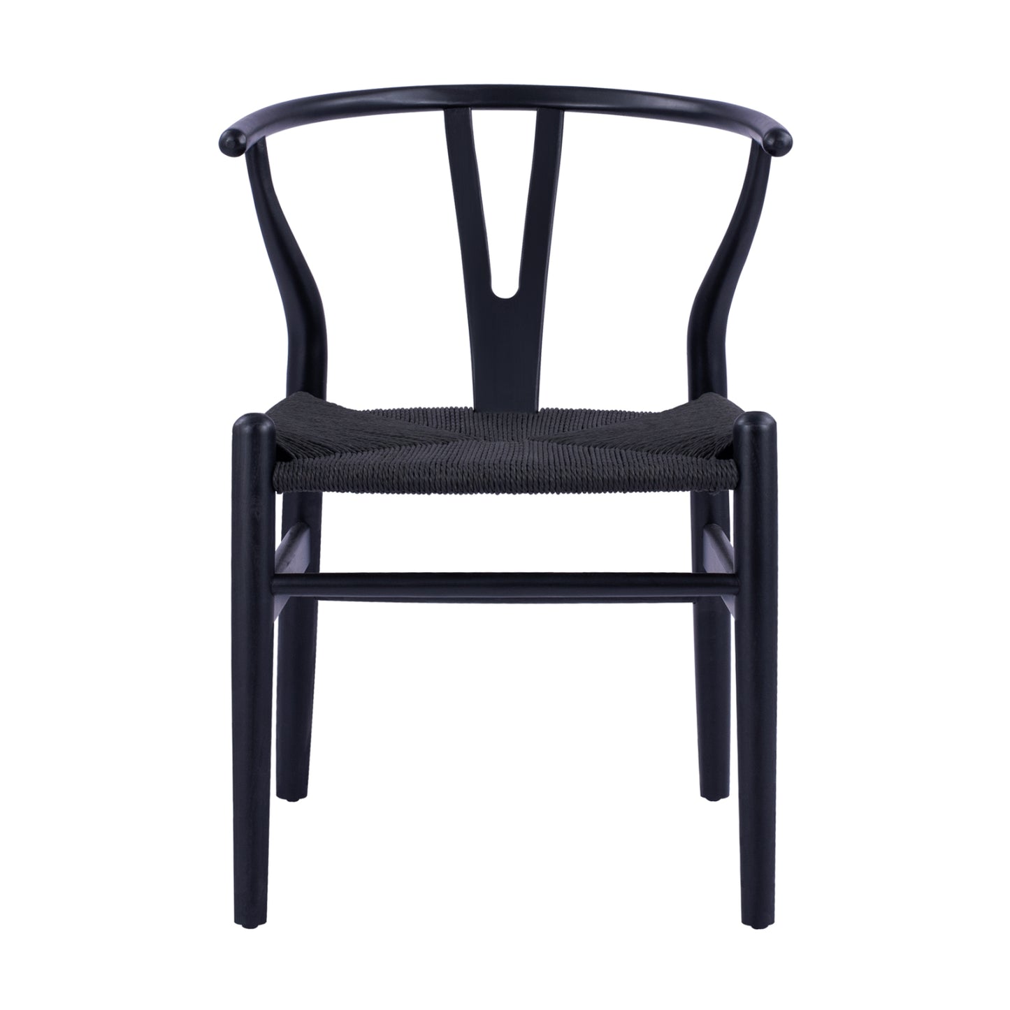 Dining Chair Fb98695.02 Beech Wood In Black-rope In Black 56x52x76hcm