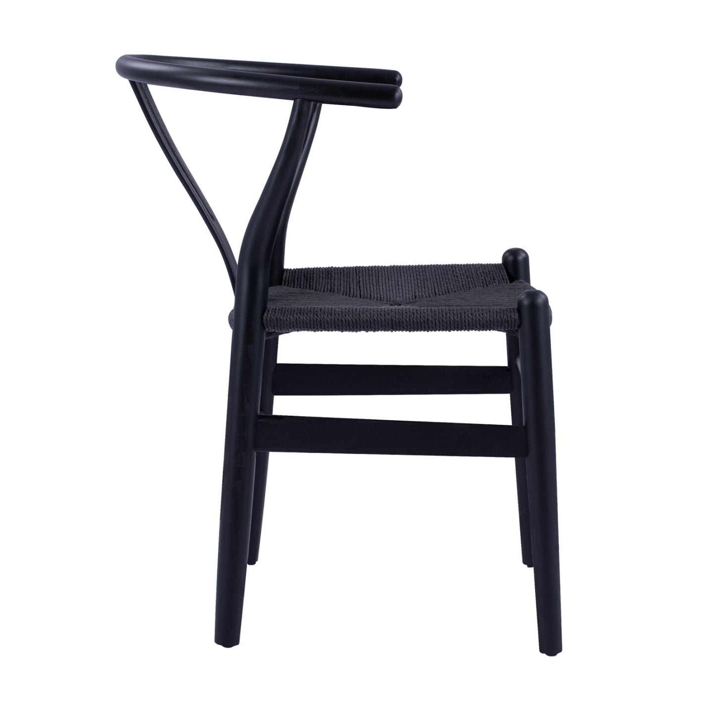 Dining Chair Fb98695.02 Beech Wood In Black-rope In Black 56x52x76hcm