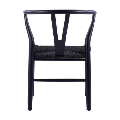 Dining Chair Fb98695.02 Beech Wood In Black-rope In Black 56x52x76hcm