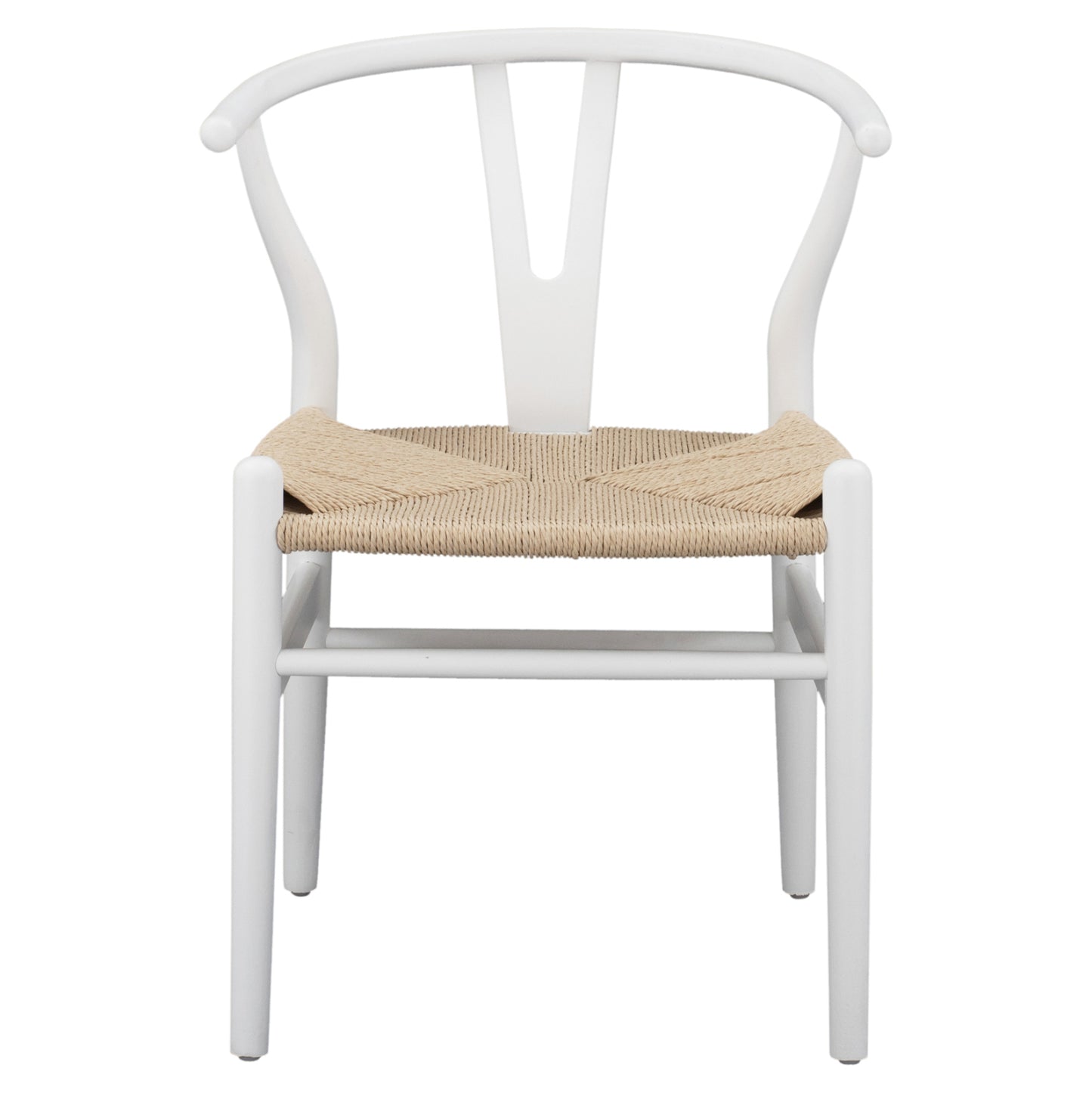 Dining Chair Brave Hm8695.04 Beech Wood In White-rope Beige 54x57x74hcm