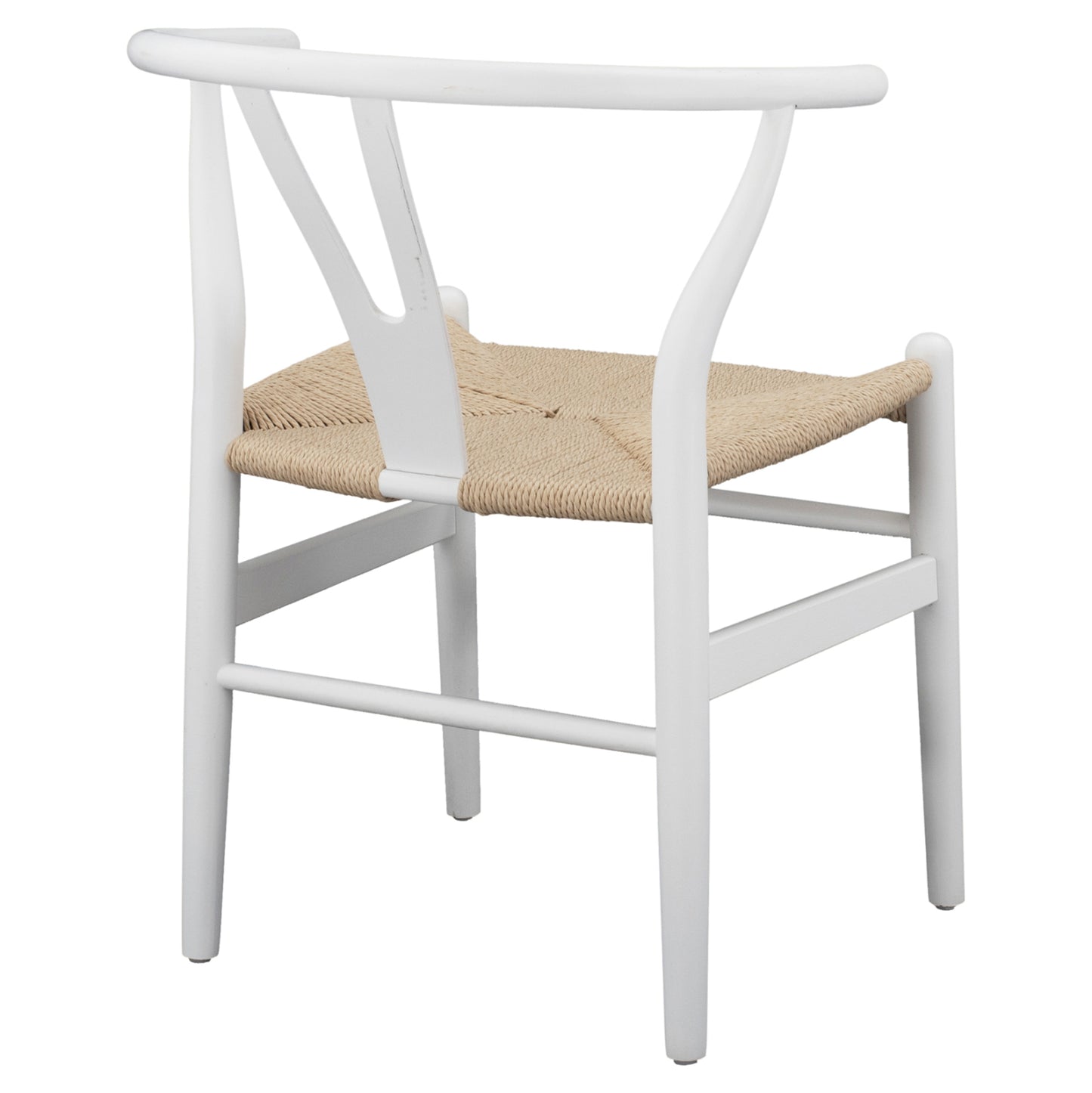 Dining Chair Brave Hm8695.04 Beech Wood In White-rope Beige 54x57x74hcm