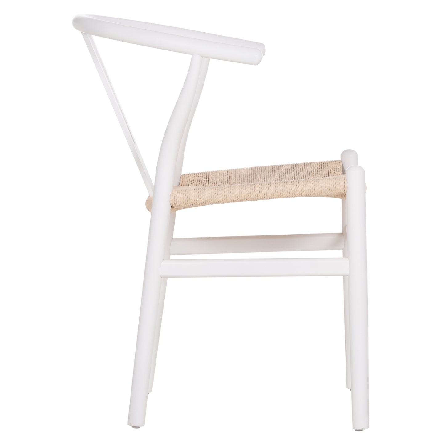 Dining Chair Brave Hm8695.14 Beech Wood In White-rope In Beige 54x53x75hcm