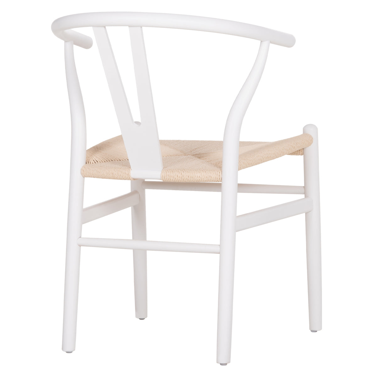 Dining Chair Brave Hm8695.14 Beech Wood In White-rope In Beige 54x53x75hcm