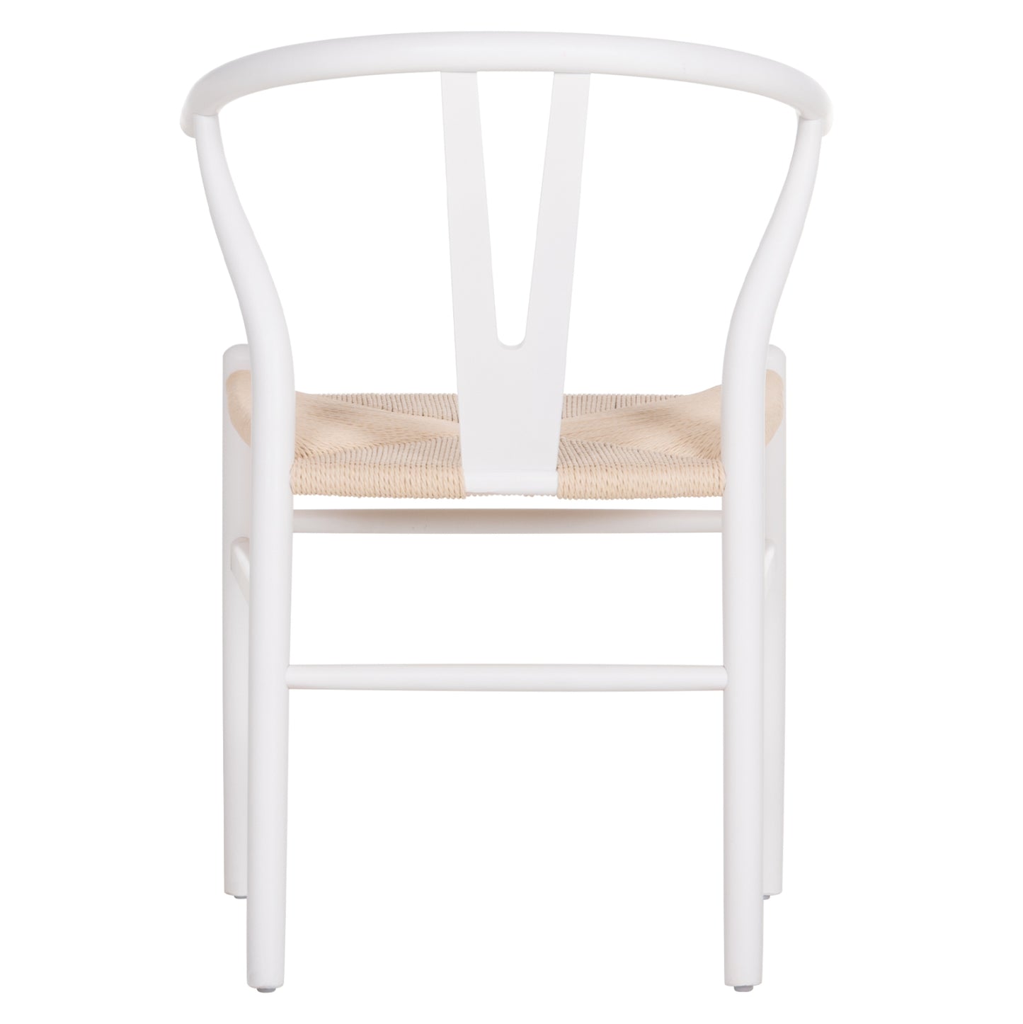 Dining Chair Brave Hm8695.14 Beech Wood In White-rope In Beige 54x53x75hcm