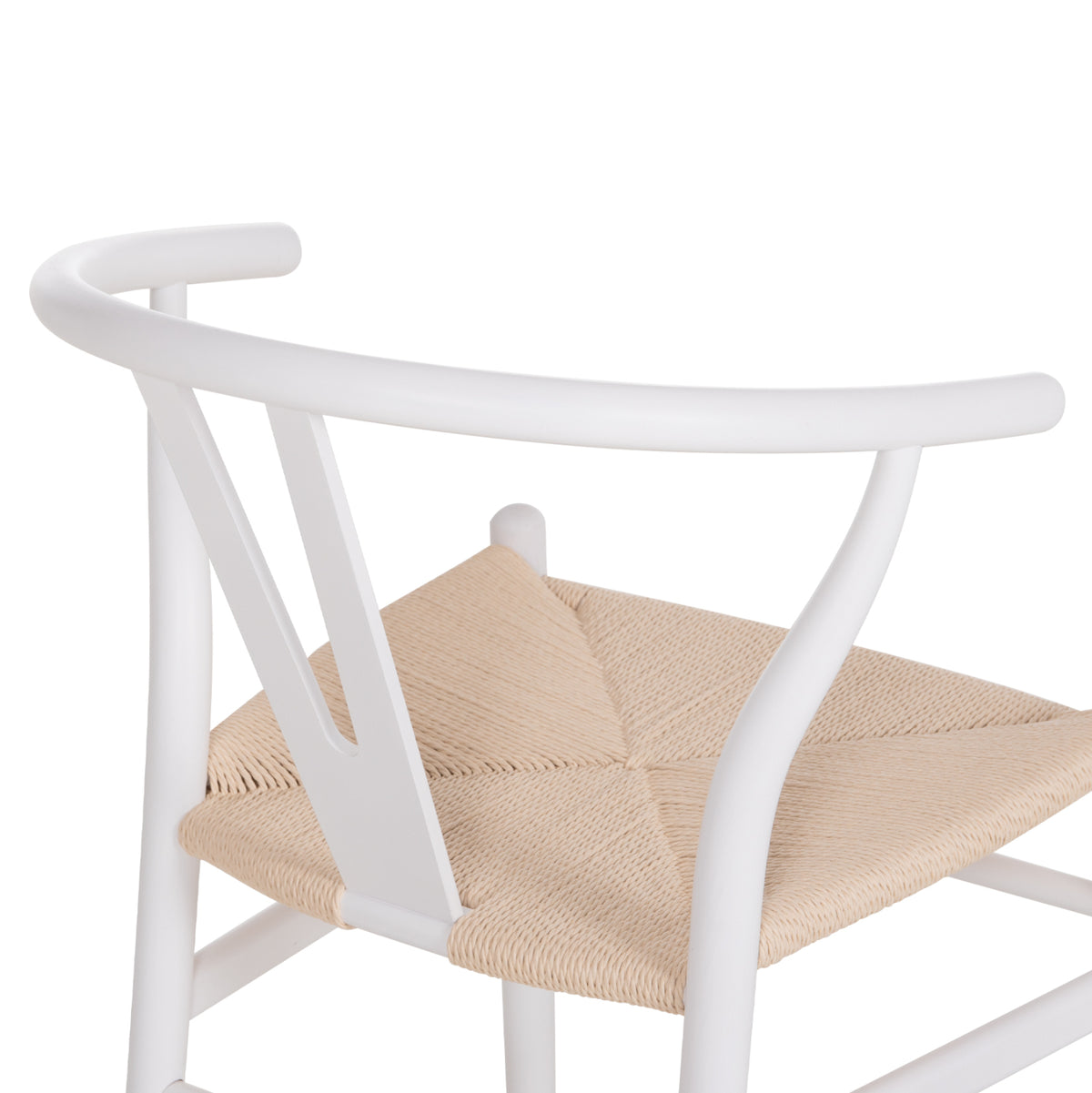 Dining Chair Brave Hm8695.14 Beech Wood In White-rope In Beige 54x53x75hcm