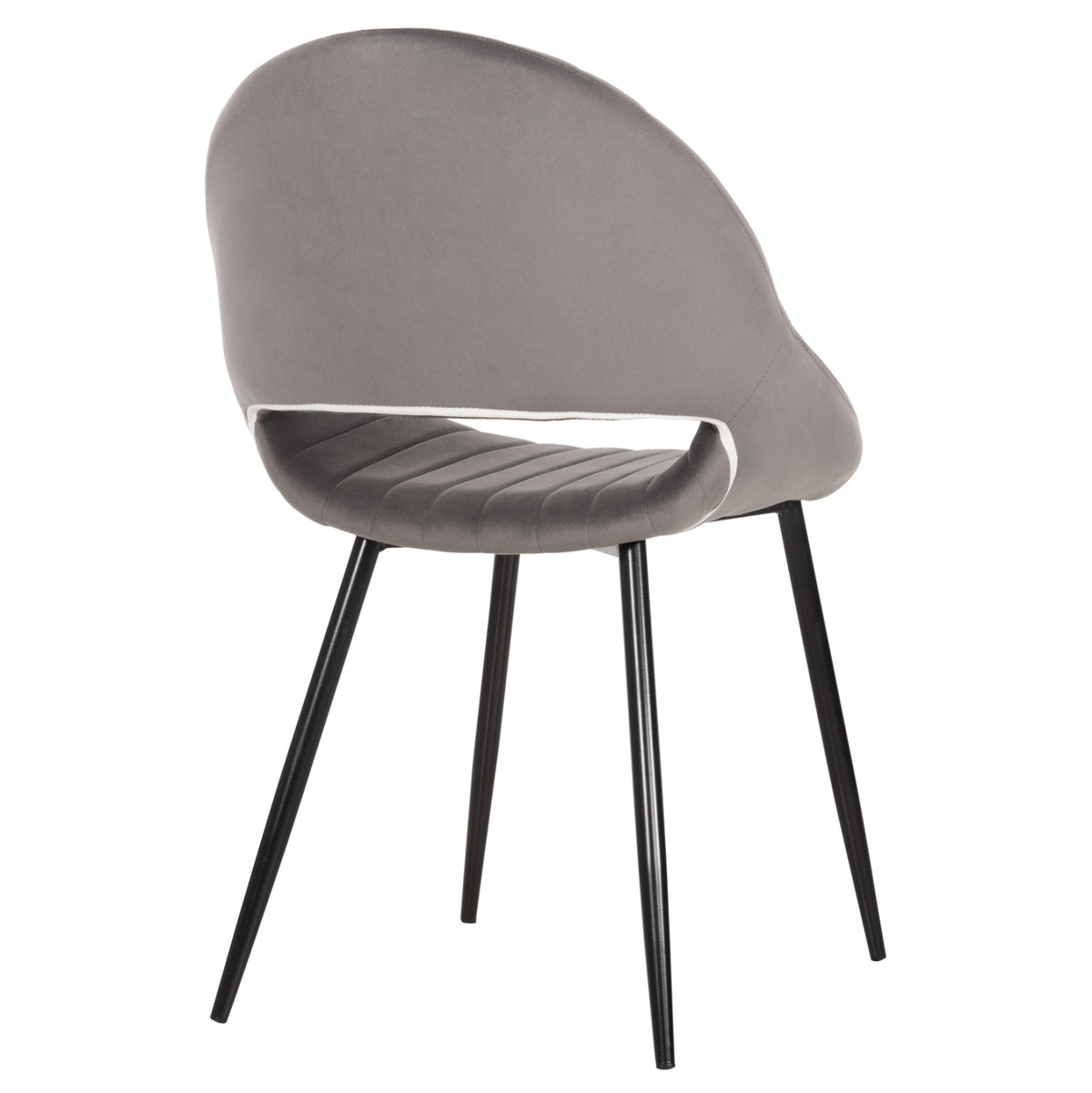 Dining Chair Oden Hm9001.01 Grey Velvet-metal Legs In Black 52x55x84hcm.