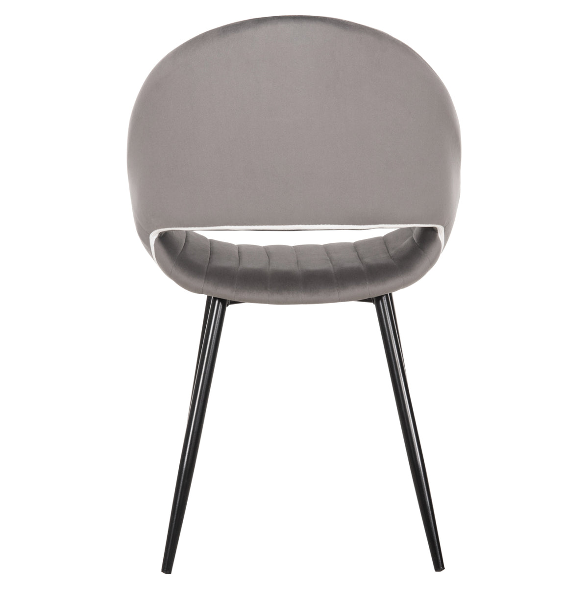 Dining Chair Oden Hm9001.01 Grey Velvet-metal Legs In Black 52x55x84hcm.