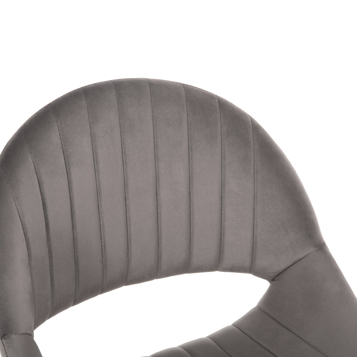 Dining Chair Oden Hm9001.01 Grey Velvet-metal Legs In Black 52x55x84hcm.