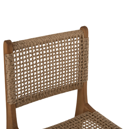 Dining Chair Nesha Hm9386.11 Teak Wood And Viro Rope 50x56x85hcm.
